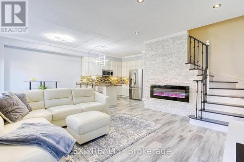 82 Glendarling Cres, Hamilton, ON - Indoor Photo Showing Living Room With Fireplace