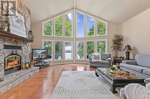 1011 Sugar Bush Rd, Lake Of Bays, ON - Indoor Photo Showing Living Room With Fireplace