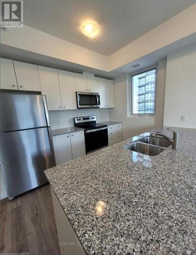 #902 -108 Garment St, Kitchener, ON - Indoor Photo Showing Kitchen With Stainless Steel Kitchen With Double Sink