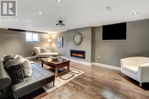 15 Deanewood Cres, Toronto, ON - Indoor Photo Showing Living Room With Fireplace