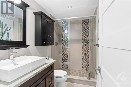 Lower level bathroom which is great while enjoying the family room or guests using the bedroom. - 52 Moore Street, Ottawa, ON - Indoor Photo Showing Bathroom