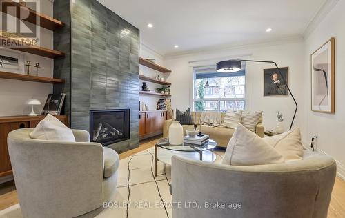 154 Galley Ave, Toronto, ON - Indoor Photo Showing Living Room With Fireplace