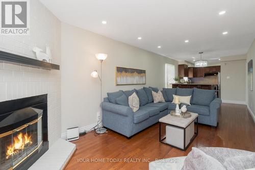 9 Mckinnon Avenue, Halton Hills, ON - Indoor Photo Showing Living Room With Fireplace