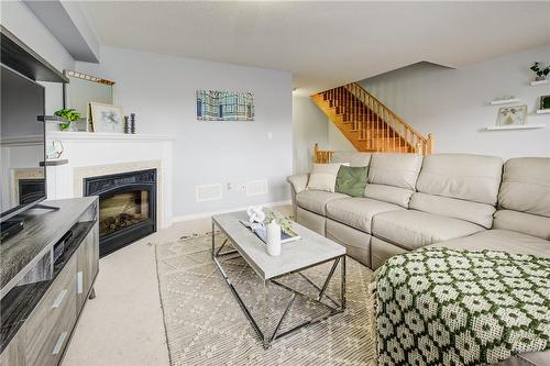 54 Mcknight Avenue, Waterdown, ON - Indoor Photo Showing Living Room With Fireplace