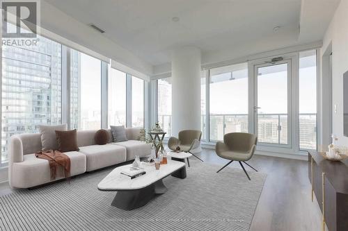 2502 - 197 Yonge Street, Toronto, ON - Indoor Photo Showing Living Room