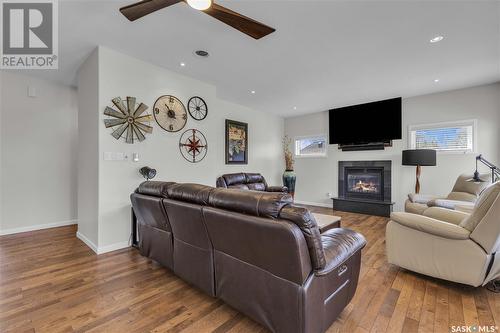 13 Fairway Drive, Candle Lake, SK - Indoor Photo Showing Living Room With Fireplace