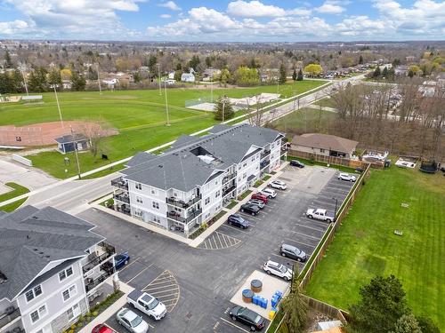 Aerial View - note the greenspace behind. - 67 Haddington Street|Unit #304, Caledonia, ON - Outdoor With View