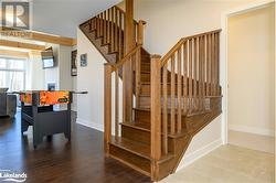 Stairs leading to 3 more bedrooms, entrance to Primary/Master bedroom is on the right - 
