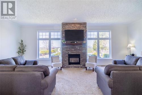 23356 Dew Drop Road, Thamesville, ON - Indoor Photo Showing Living Room With Fireplace