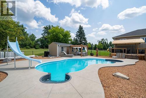 643 St Luke'S Road, Kawartha Lakes, ON - Outdoor With In Ground Pool With Deck Patio Veranda With Backyard