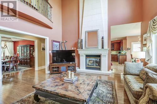 17 Duncton Wood Cres, Aurora, ON - Indoor Photo Showing Living Room With Fireplace