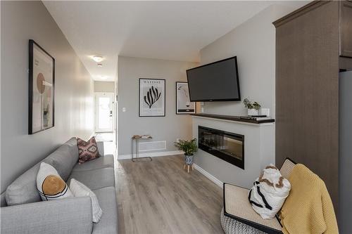 219 Dundas Street E|Unit #46, Waterdown, ON - Indoor Photo Showing Living Room With Fireplace