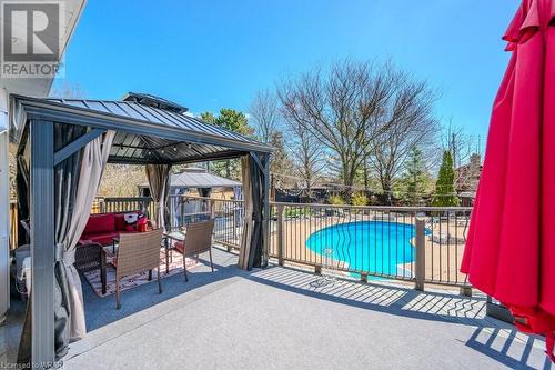 115 Glenecho Court, Waterloo, ON - Outdoor With In Ground Pool With Deck Patio Veranda With Exterior