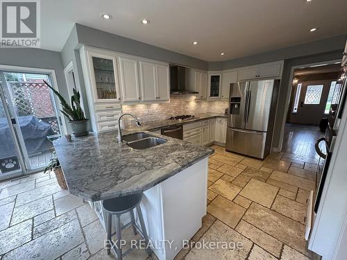 28 Huntingwood Ave, Hamilton, ON - Indoor Photo Showing Kitchen With Stainless Steel Kitchen With Double Sink With Upgraded Kitchen