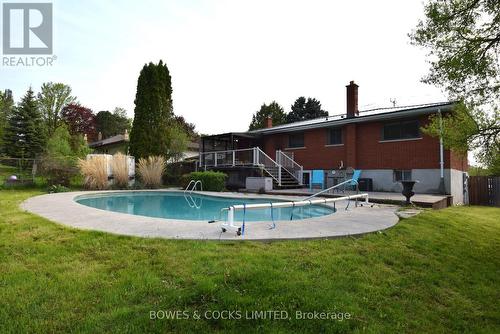91 Wallis Drive, Peterborough, ON - Outdoor With In Ground Pool With Deck Patio Veranda With Backyard