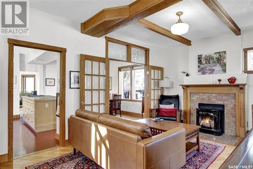 2400 Garnet Street, Regina, SK - Indoor Photo Showing Living Room With Fireplace
