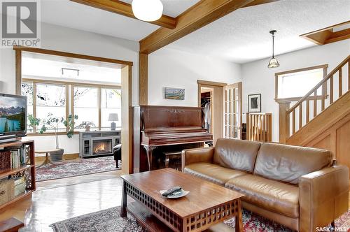 2400 Garnet Street, Regina, SK - Indoor Photo Showing Living Room With Fireplace