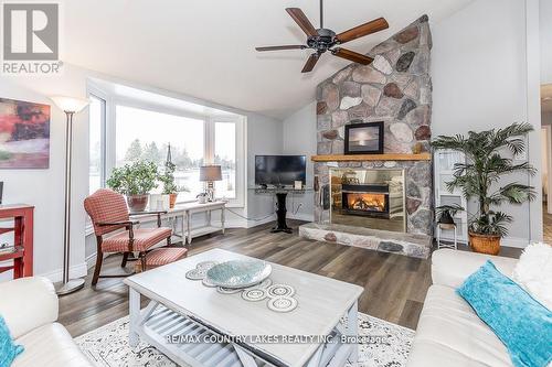 47 Turtle Path, Ramara, ON - Indoor Photo Showing Living Room With Fireplace