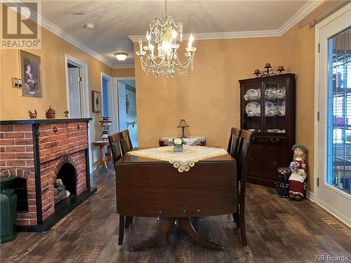122 Tardy Avenue, Miramichi, NB - Indoor Photo Showing Dining Room With Fireplace
