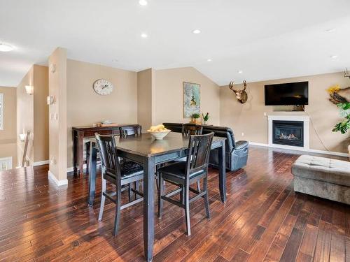 2656 Briarwood Ave, Kamloops, BC - Indoor Photo Showing Dining Room With Fireplace
