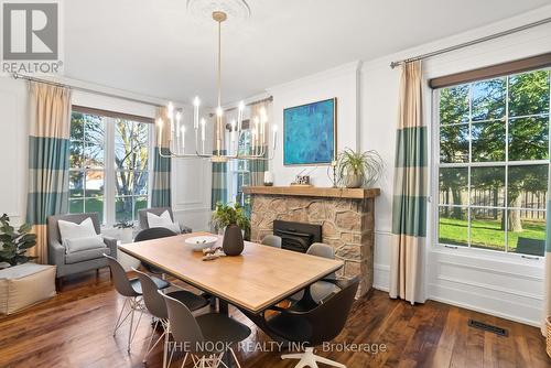 730 Anderson Street, Whitby, ON - Indoor Photo Showing Dining Room With Fireplace