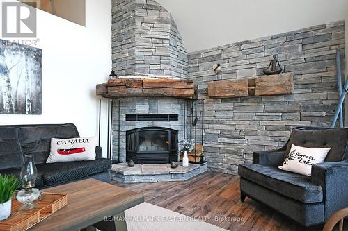 15 Fire Route 67, Galway-Cavendish And Harvey, ON - Indoor Photo Showing Living Room With Fireplace
