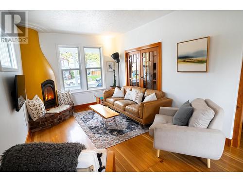 101 Third Street, Street E, Revelstoke, BC - Indoor Photo Showing Living Room With Fireplace
