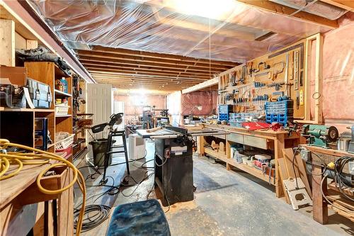 Massive workshop also has sink rough-in. Many possibilities for finishing this space if you wanted to. - 501 Winona Road, Stoney Creek, ON - Indoor Photo Showing Basement