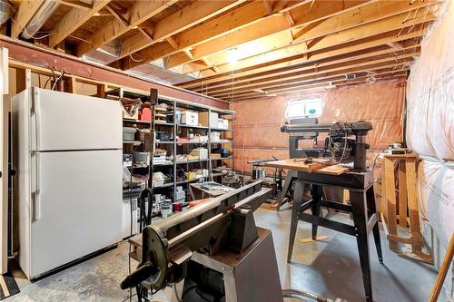 This area is just huge. Dream workshop. I kid you not. - 501 Winona Road, Stoney Creek, ON - Indoor Photo Showing Basement