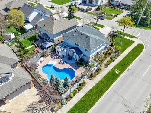 Look at that amazing yard. - 501 Winona Road, Stoney Creek, ON - Outdoor With In Ground Pool With View