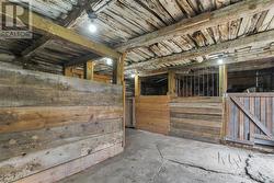 Log barn with 6 box stalls perfect for small livestock or a kennel - 