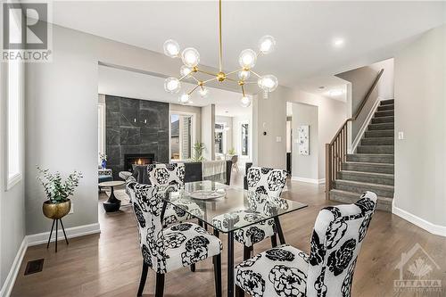 348 Ventoux Avenue, Ottawa, ON - Indoor Photo Showing Dining Room With Fireplace