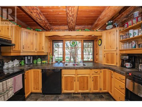 159 Horner Road, Lumby, BC - Indoor Photo Showing Kitchen With Double Sink