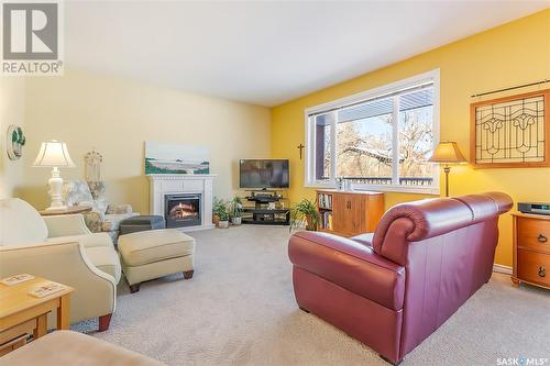 315 Ross Street, Lumsden, SK - Indoor Photo Showing Living Room With Fireplace