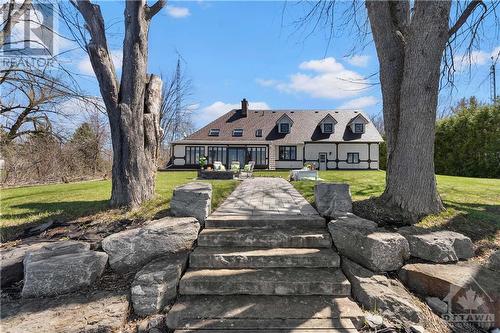 Gorgeous view from the permanent dock looking up at the house.  Absolutely stunning!!! - 3756 Mapleshore Drive, Kemptville, ON - Outdoor