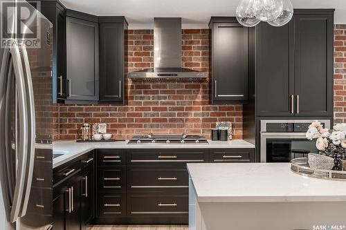 1007 Osler Street, Saskatoon, SK - Indoor Photo Showing Kitchen With Stainless Steel Kitchen With Upgraded Kitchen