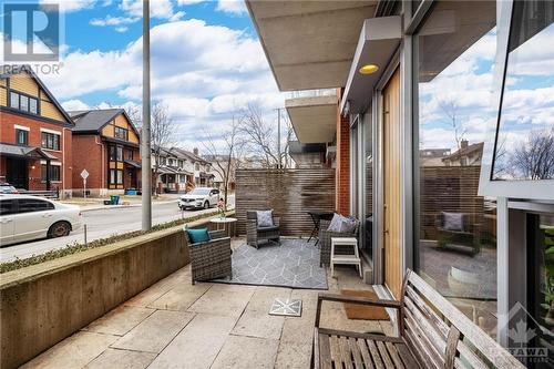 This patio is very sizable and perfect for summer nights. - 340 Mcleod Street Unit#105, Ottawa, ON - Outdoor With Exterior
