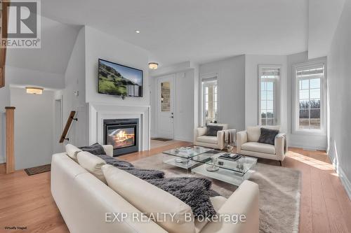 4021 Sixth Line, Oakville, ON - Indoor Photo Showing Living Room With Fireplace