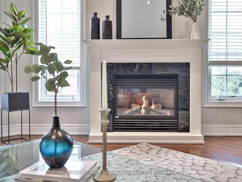 19 Lemsford Dr, Markham, ON - Indoor Photo Showing Living Room With Fireplace
