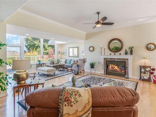 3285 Dolphin Dr, Nanoose Bay, BC - Indoor Photo Showing Living Room With Fireplace