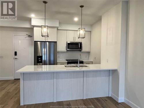1740 Sprucewood Avenue Unit# 201, Lasalle, ON - Indoor Photo Showing Kitchen With Stainless Steel Kitchen With Upgraded Kitchen