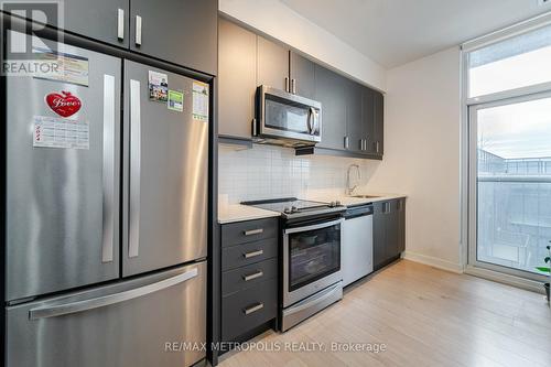 321 - 8 Nahani Way, Mississauga, ON - Indoor Photo Showing Kitchen With Stainless Steel Kitchen With Upgraded Kitchen