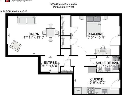 Plan (croquis) - 6-3750 Rue Du Frère-André, Montréal (Côte-Des-Neiges/Notre-Dame-De-Grâce), QC - Other