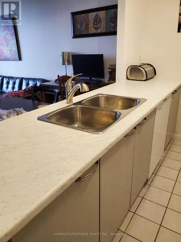 #1602 -50 Eglinton Ave W, Mississauga, ON - Indoor Photo Showing Kitchen With Double Sink