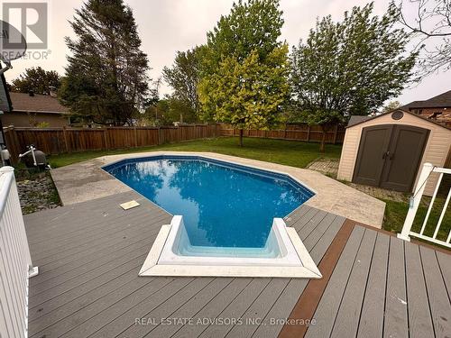 7 Elizabeth St, Innisfil, ON - Outdoor With In Ground Pool With Deck Patio Veranda With Backyard