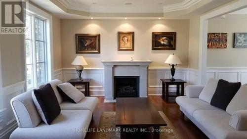 7 Glendarling Road, Toronto, ON - Indoor Photo Showing Living Room With Fireplace