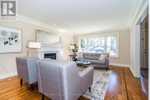 14 Hampshire Heights, Toronto, ON - Indoor Photo Showing Living Room With Fireplace