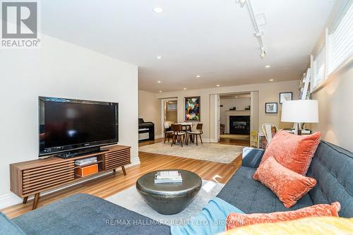 14 Hampshire Hts, Toronto, ON - Indoor Photo Showing Living Room With Fireplace