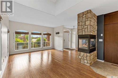 13191 Battle Springs Lane, Battleford, SK - Indoor Photo Showing Living Room With Fireplace