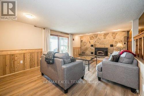 210 Cape Chin N. Shore Road, Northern Bruce Peninsula, ON - Indoor Photo Showing Living Room With Fireplace